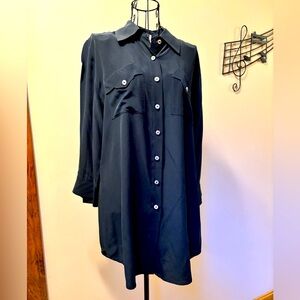$10 Sale NWT Soft Surroundings Black Shirt 100% silk 3/4 sleeves pockets
